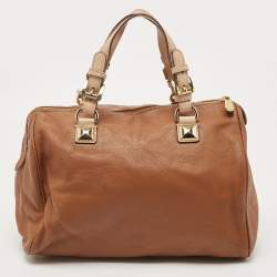 MICHAEL Michael Kors Brown Leather Grayson Boston Bag