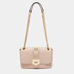 مملوكة مسبقًا Michael Michael Kors Dusty Pink Studded Leather Tina Shoulder Bag