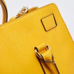 مملوكة مسبقًا MICHAEL Michael Kors Yellow Saffiano Leather Hamilton North South Tote