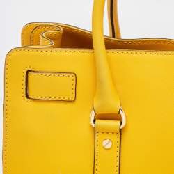 مملوكة مسبقًا MICHAEL Michael Kors Yellow Saffiano Leather Hamilton North South Tote