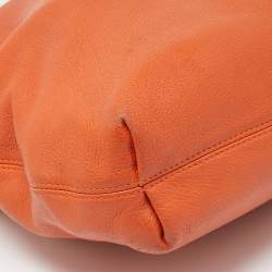 Pre Owned MICHAEL Michael Kors Orange Leather Chain Shoulder Bag