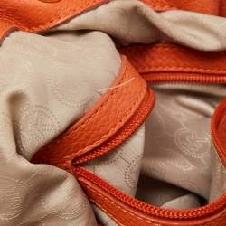 Pre Owned MICHAEL Michael Kors Orange Leather Chain Shoulder Bag