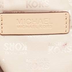 مملوكة مسبقًا MICHAEL Michael Kors Brown Signature Coated Canvas and Leather Lilly Tote