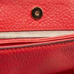 Pre Owned MICHAEL Michael Kors Coral Leather Jet Set Chain Shoulder Bag