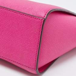 Pre Owned MICHAEL Michael Kors Fuchsia Leather Medium Selma Crossbody Bag