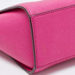 Pre Owned MICHAEL Michael Kors Fuchsia Leather Medium Selma Crossbody Bag