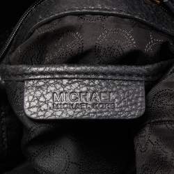 Pre Owned MICHAEL Michael Kors Black Soft Leather Camden Drawstring Hobo