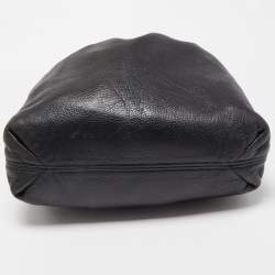 Pre Owned MICHAEL Michael Kors Black Soft Leather Camden Drawstring Hobo