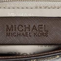 Pre Owned Michael Kors Beige/Brown Python Embossed Leather Chain Shoulder Bag