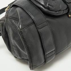 Pre Owned MICHAEL Michael Kors Black Leather Drawstring Shoulder Bag