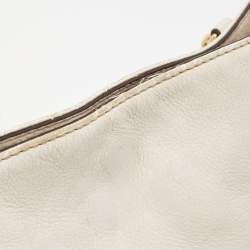 MICHAEL Michael Kors Off White Leather Charm Shoulder Bag