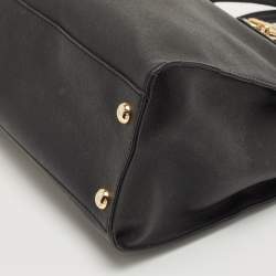 مملوكة مسبقًا MICHAEL Michael Kors Black Leather Large Hamilton North South Tote