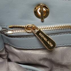 Pre Owned MICHAEL Michael Kors Light Blue Quilted Leather Susannah Tote