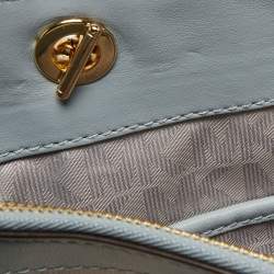 Pre Owned MICHAEL Michael Kors Light Blue Quilted Leather Susannah Tote