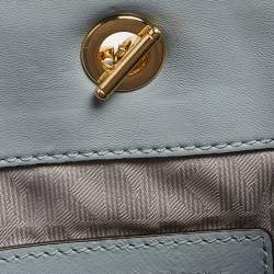 Pre Owned MICHAEL Michael Kors Light Blue Quilted Leather Susannah Tote