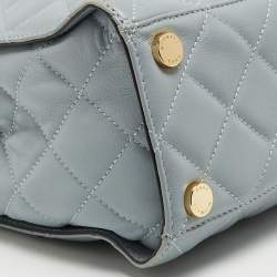 Pre Owned MICHAEL Michael Kors Light Blue Quilted Leather Susannah Tote