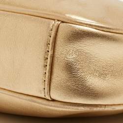 Pre Owned MICHAEL Michael Kors Gold Leather Berkley Chain Clutch