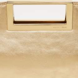 Pre Owned MICHAEL Michael Kors Gold Leather Berkley Chain Clutch