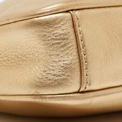 Pre Owned MICHAEL Michael Kors Gold Leather Berkley Chain Clutch