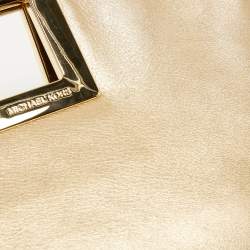 Pre Owned MICHAEL Michael Kors Gold Leather Berkley Chain Clutch