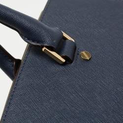 MICHAEL Michael Kors Dark Blue Leather Large Selma Satchel