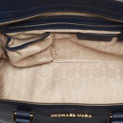 MICHAEL Michael Kors Dark Blue Leather Large Selma Satchel