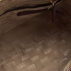 MICHAEL Michael Kors Purple Saffiano Leather Small Studded Sandrine Satchel