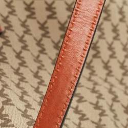 Pre Owned MICHAEL Michael Kors Orange/Beige Signature Emery Tote