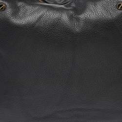 Pre Owned MICHAEL Michael Kors Black Leather Chain Hobo
