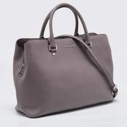 Pre Owned MICHAEL Michael Kors Grey Leather Savannah Tote