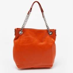 مملوكة مسبقًا  MICHAEL Michael Kors Orange Leather Jet Set Chain Shoulder Bag