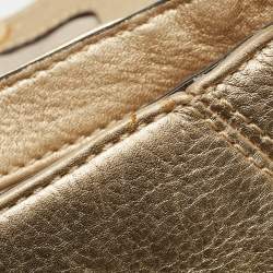 مملوكة مسبقًا MICHAEL Michael Kors Gold Leather Bridgette Crossbody Bag