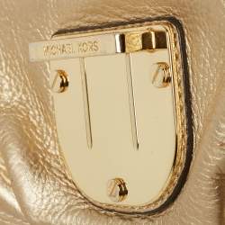 مملوكة مسبقًا MICHAEL Michael Kors Gold Leather Bridgette Crossbody Bag