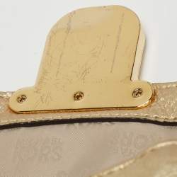 مملوكة مسبقًا MICHAEL Michael Kors Gold Leather Bridgette Crossbody Bag