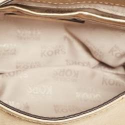 مملوكة مسبقًا MICHAEL Michael Kors Gold Leather Bridgette Crossbody Bag