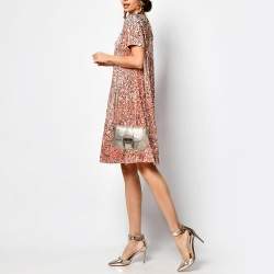 مملوكة مسبقًا MICHAEL Michael Kors Gold Leather Bridgette Crossbody Bag