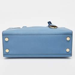 مملوكة مسبقًا MICHAEL Michael Kors Blue Leather Medium East West Dillon Tote