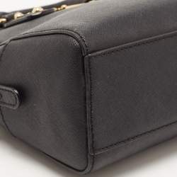 Pre Owned MICHAEL Michael Kors Black Leather Mini Cindy Satchel