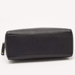 Pre Owned MICHAEL Michael Kors Black Leather Mini Cindy Satchel