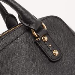 Pre Owned MICHAEL Michael Kors Black Leather Mini Cindy Satchel