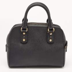 Pre Owned MICHAEL Michael Kors Black Leather Mini Cindy Satchel