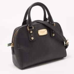 Pre Owned MICHAEL Michael Kors Black Leather Mini Cindy Satchel