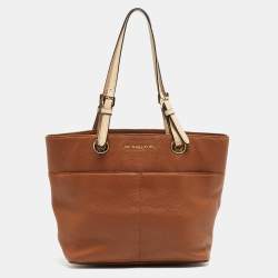 Pre Owned حقيبة يد مايكل مايكل كورس بدفورد جلد بنية