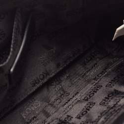 Pre Owned MICHAEL Michael Kors Black/Brown Leopard Calfhair and Leather Buckle Flap Shoulder Bag