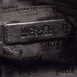 Pre Owned MICHAEL Michael Kors Black/Brown Leopard Calfhair and Leather Buckle Flap Shoulder Bag