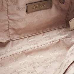 Pre Owned MICHAEL Michael Kors Beige Leather Jet Set Travel Chain Tote