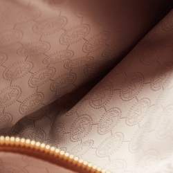 Pre Owned MICHAEL Michael Kors Brown Signature Coated Canvas and Leather Medium Cynthia Tote