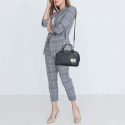 Pre Owned MICHAEL Michael Kors Black Leather Satchel
