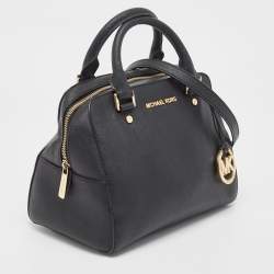 Pre Owned MICHAEL Michael Kors Black Leather Satchel