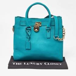 MICHAEL Michael Kors Green Leather Large Hamilton North South Tote
